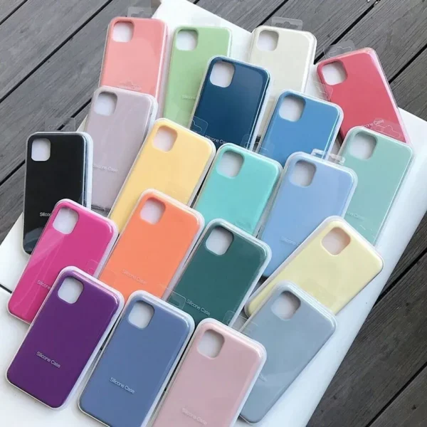 Large Pallets (120+ units) Original Silicone Full Cover Case For iPhone 15 14 13 12 11 Pro Max Mini X XR